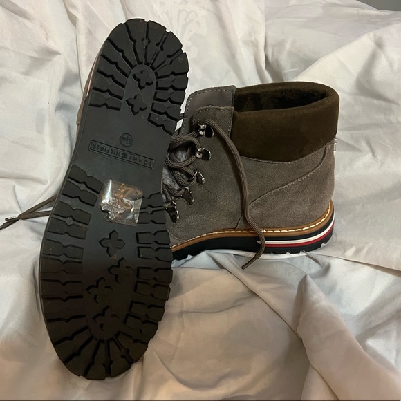 Tommy Hilfiger Suede/Faux Fur Ankle Boots - Picture 2 of 3